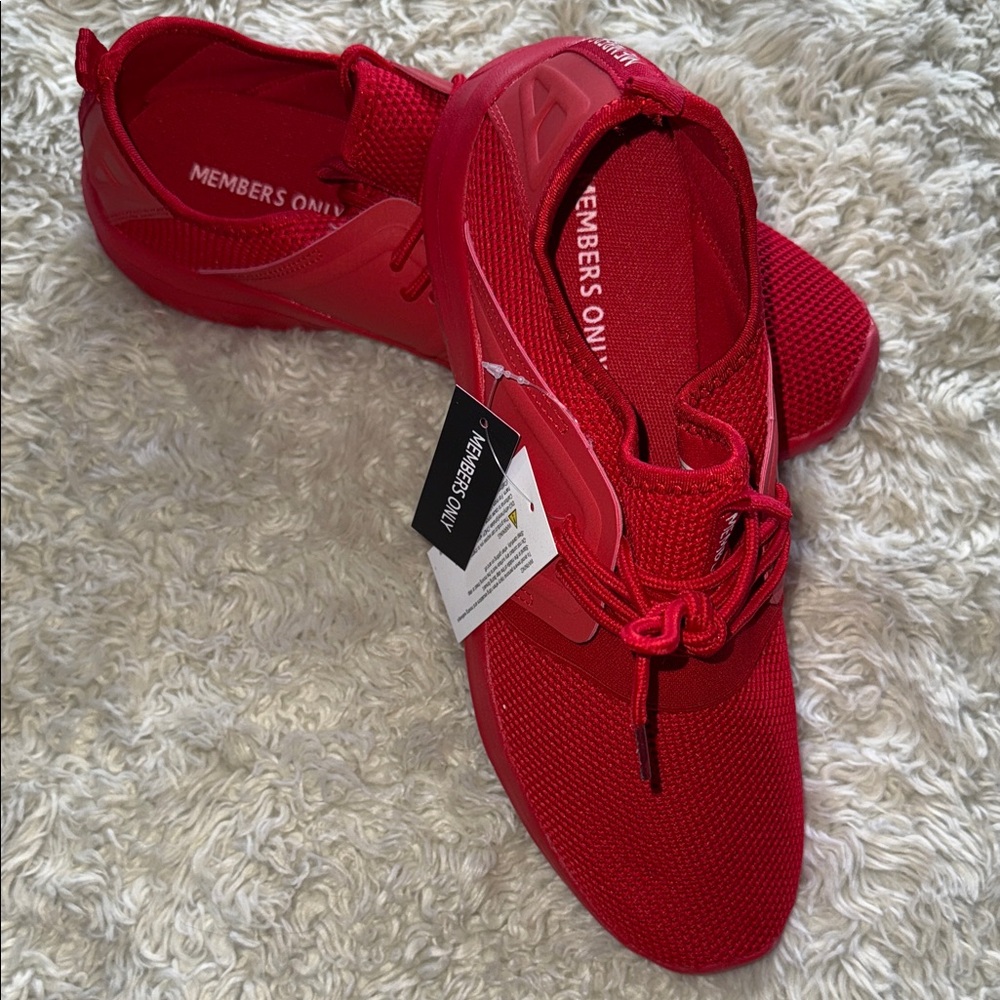 Members Only Bold Red Athletic Shoes Light Weight size 12
